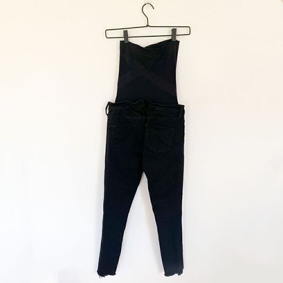 BLANQI maternity belly support black distressed raw step hem jean - Picture 8 of 10